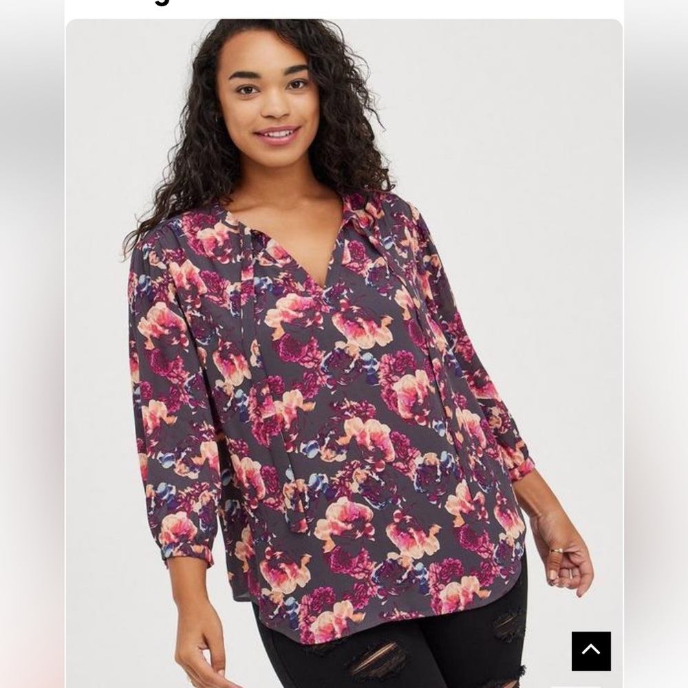 Torrid size 6 Floral Blouse